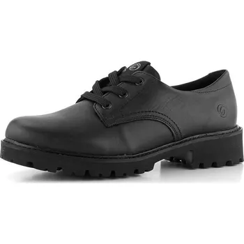 Dámské polobotky Remonte černé šněrovací polobotky s hrubou podešví a podpatkem D8601-01 - 40 | P677586