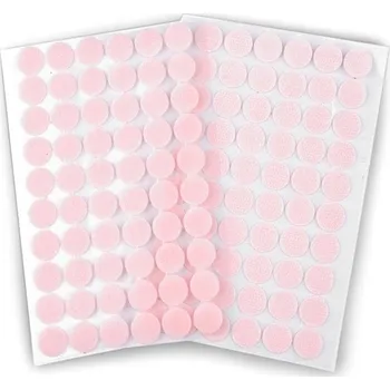 Suchý zip samolepící kolečka Ø15 mm - 5 růžová sv.