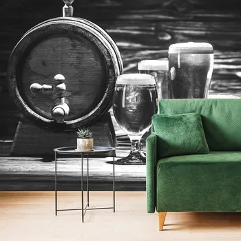 Fototapeta Dovido Samolepící fototapeta pivní festival v černobílém provedení