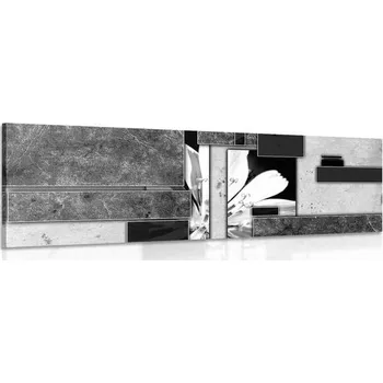 Obraz Dovido Obraz květinová abstrakce v černobílém provedení