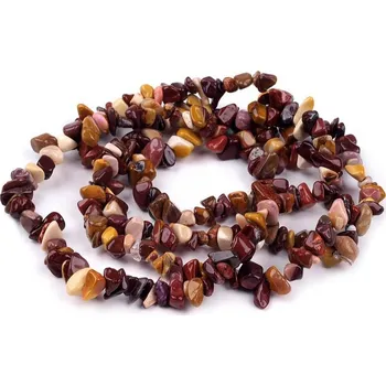 Drahý kámen Zlomky Minerálové Jaspis mookait na silonu - jaspis mookait