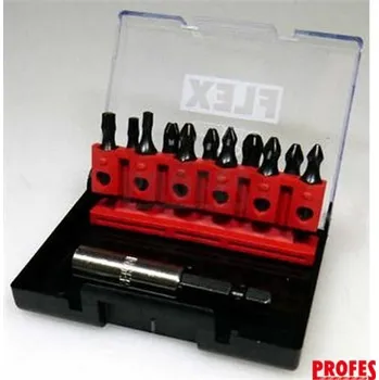 Bit Flex 432.423 - Sada BITů 12-dílná, Pozidriv (PZ), Phillips (PH), Torx (TX)