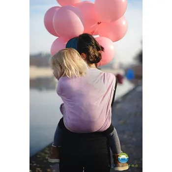 Šátek na nošení dítěte Little Frog Heartbeat lilac - délka 4,2m