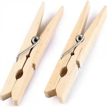 Dekorace do dětského pokoje Dřevěné kolíčky na prádlo 10x74 mm 24ks - přírodní sv.