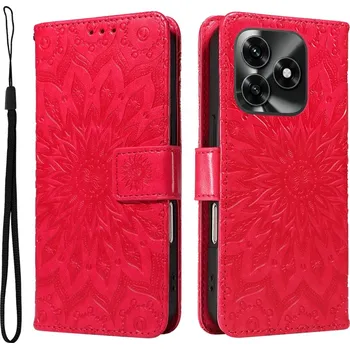 Pouzdro na mobilní telefon Sunflower knížkové pouzdro na Honor X5c Plus - červené