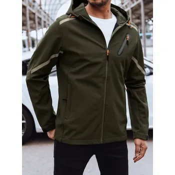 Buďchlap Zajímavá softshellová bunda v zelené barvě