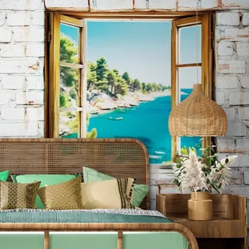 Tapeta Dovido Samolepící tapeta pohled na vysněnou krajinu v šedém