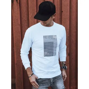 Pánská mikina Buďchlap Bílá mikina s originálním potiskem