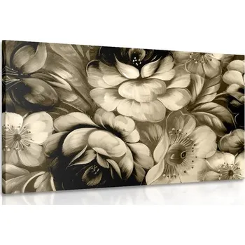 Obraz Dovido Obraz impresionistický svět květin v sépiovém provedení
