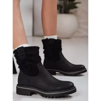 Dámská zimní obuv Dámské boty DSTREET ZY1277 ČERNÁ 38