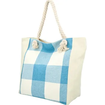 Velká moderní plážová taška světle modrá 417