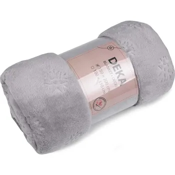 deka Deka minky vločky 150x200 cm - 5 šedá