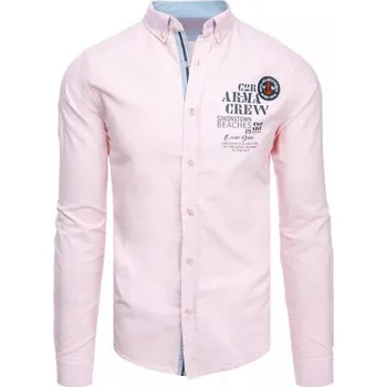 Buďchlap Originální světle růžová košile s potiskem