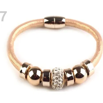 Náramek Náramek s korálky - 7 lososová sv.