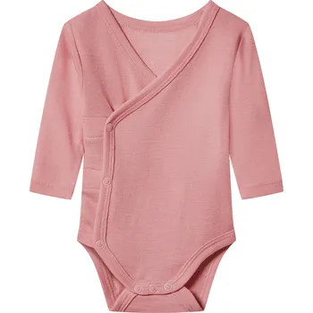 lupilu® Dětské body s dlouhými rukávy z merino vlny a hedvábí (světle růžová, 62/68)