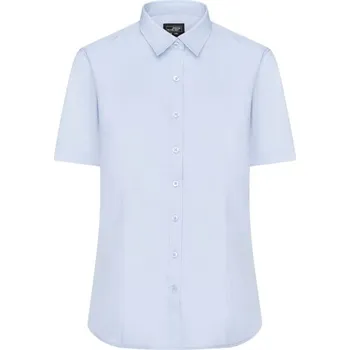 Dámská košile James & Nicholson (Daiber) Dámská košile s krátkým rukávem JN679 - Světle modrá | S