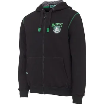 Rybářské oblečení Madcat Mikina Badge Logo Zip Hoodie Black Caviar - M