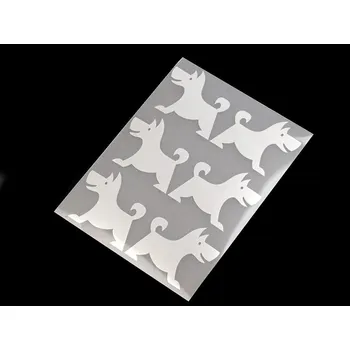 Textilní nažehlovací páska Reflexní nažehlovačky 9x12 cm - 12 (9) šedá perlová pejsek