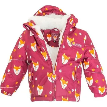 Kojenecká bunda bunda zimní dívčí s kožíškem, Pidilidi, PD1143-16, vínová - 86 | 18m