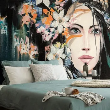 Tapeta Dovido Samolepící tapeta originální malba ženy