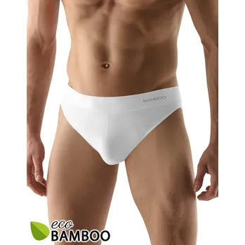 Pánské spodní prádlo Pánské slipy s úzkým bokem, bezešvé, Eco Bamboo 50004P - bílá - XL/XXL