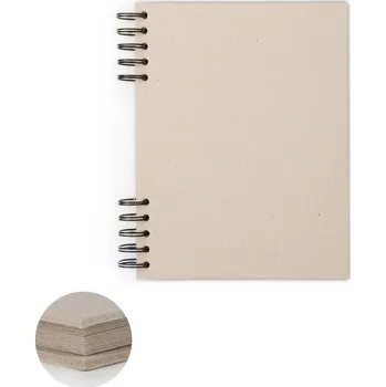 Fotoalbum Sprapbookové kroužkové album na výšku 12 listů A5 v přírodní barvě 600g/m²