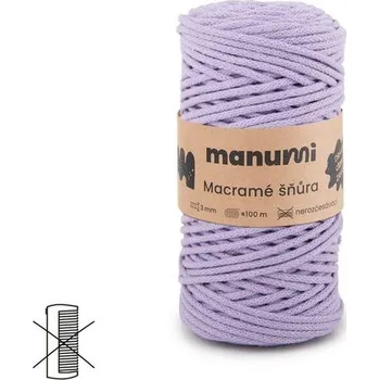 Dámské ponožky Manumi Macramé šňůra 3mm levandulová