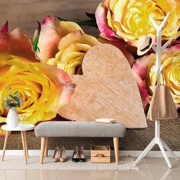 Tapeta Dovido Samolepící fototapeta valentýnské žluté růže