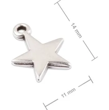 Přívěsek Manumi přívěsek hvězda 14x11 mm postříbřený