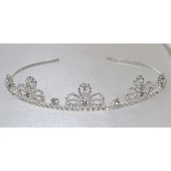 Ozdoba do vlasů Korunky do vlasů - Korunky svatební - 5806-0044 - S00 - Krystal - stříbro