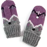 Palcové rukavice se vzorem růžové