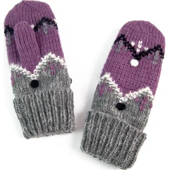 Šála Palcové rukavice se vzorem růžové