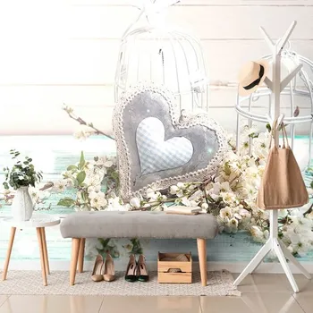 Fototapeta Dovido Fototapeta vintage srdíčko a lucerničky