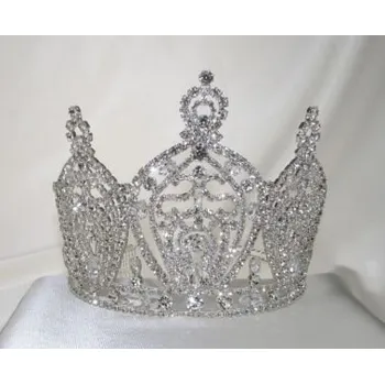 Ozdoba do vlasů Korunky do vlasů - Korunky svatební - 5806-0018 - S00 - Krystal - stříbrná galvanizace