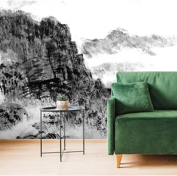 Tapeta Dovido Samolepící tapeta černobílá čínská malba země