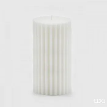 Svíčka EDG Rustikální vonná svíčka bavlna bílá, 20x10 cm