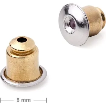 Materiál na výrobu šperku Náušnicová zarážka čepička z chirurgické oceli 316L 5 mm