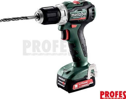 Metabo POWERMAXX BS 12 BL (601038500) AKUMULÁTOROVÝ VRTACÍ ŠROUBOVÁK 12V 2X2AH LI-ION; NABÍJEČKA SC 30; PLASTOVÝ KUFR