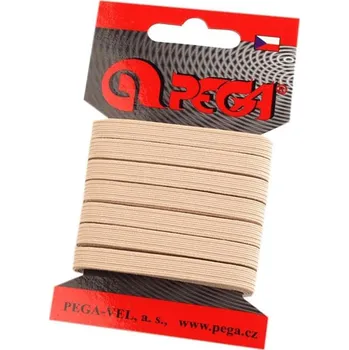 Prádlová pruženka na kartě šíře 7 mm barevná - 12 (2947) přírodní stř.