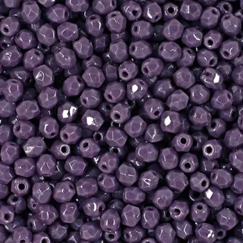 Dětské navlékací korálky Manumi české broušené korálky 3 mm Opaque Purple