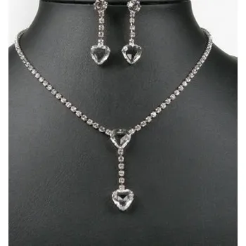 Souprava šperků Soupravy bižuterie - Svatební bižuterie - 5801-0037+5802-0033 - Krystal - stříbro