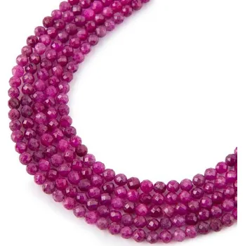 Dětské navlékací korálky Korálky z minerálu Rubín 2 mm broušené