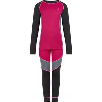 Dětské termoprádlo Color Kids Set dětského funkčního prádla Color Kids Ski Underwear Colorblock festival fuchsia