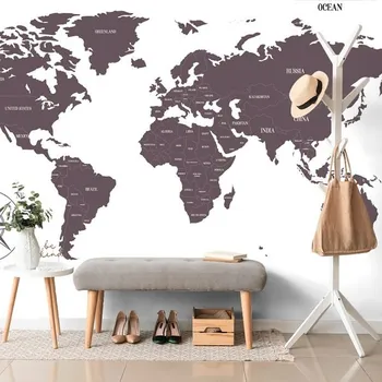 Tapeta Dovido Tapeta decentní mapa v hnědém odstínu