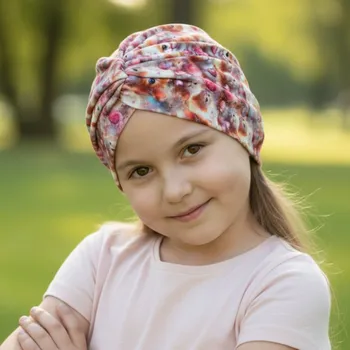 Ebbie Dětský bavlněný turban-style - KOŤÁTKA