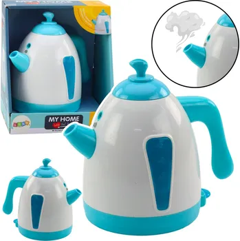 Rychlovarná konvice LEAN Toys Rychlovarná Konvice Na Baterie S Parním, Světelným a Zvukovým Efektem Tyrkysová
