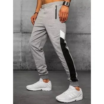 Buďchlap Trendy tepláky ve světle šedé barvě