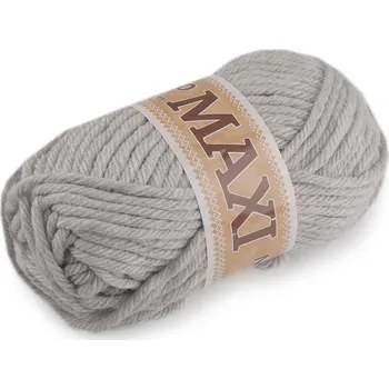 Příze Pletací příze Jumbo MAXI 100 g - 9 (906) šedá nejsvětlější