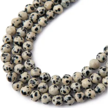Dětské navlékací korálky Korálky z minerálu Jaspis Dalmatin 4 mm