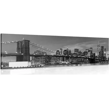 Obraz Dovido Obraz očarující most v Brooklynu v černobílém provedení